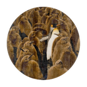 Niedliche Kleintiere Pinguin unter Jugendlichen Schneidebrett