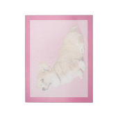 Niedliche Kleintiere | Pink Corgi Puppy Notizblock (Rotiert)