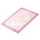 Niedliche Kleintiere | Pink Corgi Puppy Notizblock (angewinkelt)
