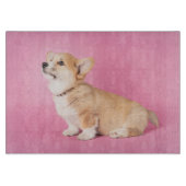 Niedliche Kleintiere | Pink Corgi Puppy Schneidebrett (Vorderseite)