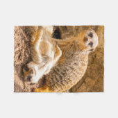 Niedliche Kleintiere | Playful Meerkats Fleecedecke (Vorderseite (Horizontal))