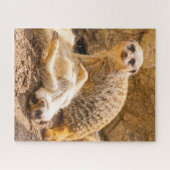 Niedliche Kleintiere | Playful Meerkats Puzzle (Horizontal)