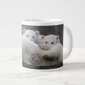 Niedliche Kleintiere | Polar Bear Family Alaska Jumbo-Tasse (Vorderseite Rechts)