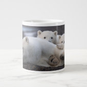 Niedliche Kleintiere | Polar Bear Family Alaska Jumbo-Tasse (Vorderseite)