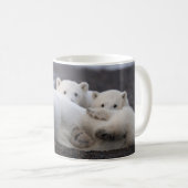 Niedliche Kleintiere | Polar Bear Family Alaska Kaffeetasse (VorderseiteRechts)