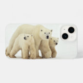Niedliche Kleintiere | Polar Bear Family iPhone Hülle (Rückseite (Horizontal))