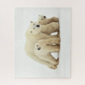 Niedliche Kleintiere | Polar Bear Family Puzzle (Vertikal)