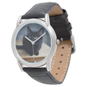 Niedliche Kleintiere Portrait einer Schwarzen Ka Armbanduhr