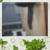 Niedliche Kleintiere | Portrait einer Schwarzen Ka Geschirrtuch (Gefaltet)