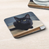 Niedliche Kleintiere | Portrait einer Schwarzen Ka Getränkeuntersetzer (Linke Seite)