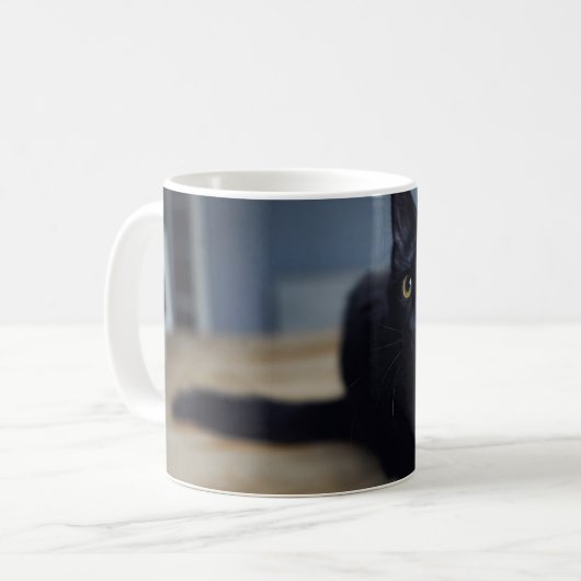 Niedliche Kleintiere | Portrait einer Schwarzen Ka Kaffeetasse (Vorderseite Links)