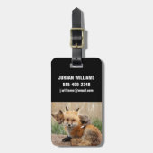 Niedliche Kleintiere | Red Fox & Baby Gepäckanhänger (Vorderseite vertikal)