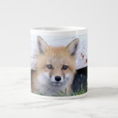 Niedliche Kleintiere | Red Fox Kit Peeking Jumbo-Tasse (Vorderseite)