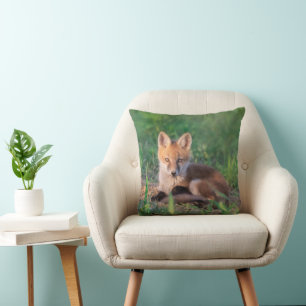 Niedliche Kleintiere   Red Fox Kit Relaxen Kissen