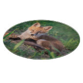 Niedliche Kleintiere | Red Fox Kit Relaxen Schneidebrett (Ecke)