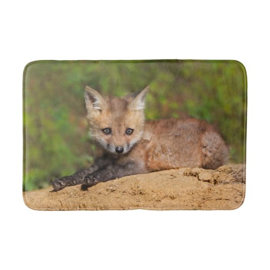 Niedliche Kleintiere | Red Fox Pup Badematte (Vorderseite)