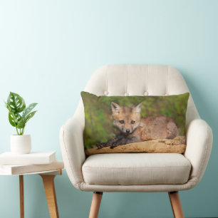 Niedliche Kleintiere Red Fox Pup Lendenkissen
