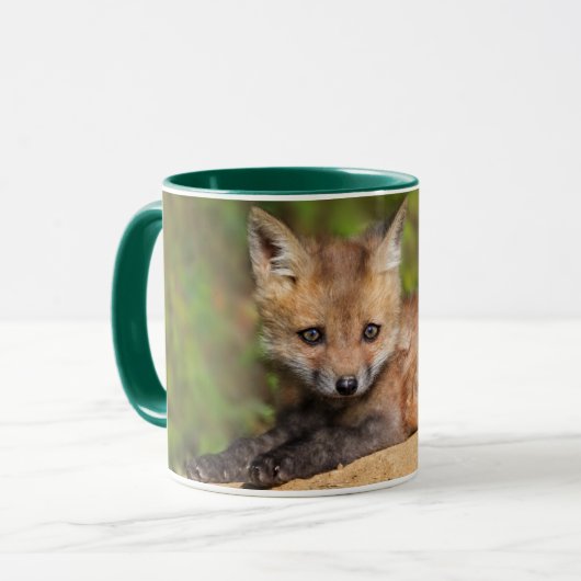 Niedliche Kleintiere | Red Fox Pup Tasse (Vorderseite Links)