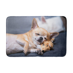 Niedliche Kleintiere Rothaariger Chihuahua-Hund Badematte