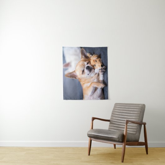 Niedliche Kleintiere | Rothaariger Chihuahua-Hund Wandteppich (Beispiel)