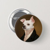 Niedliche Kleintiere | Royal Chihuahua Portrait Button (Vorne & Hinten)