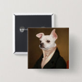Niedliche Kleintiere | Royal Chihuahua Portrait Button (Vorne & Hinten)
