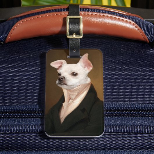 Niedliche Kleintiere | Royal Chihuahua Portrait Gepäckanhänger (Vorderseite Insitu 2)