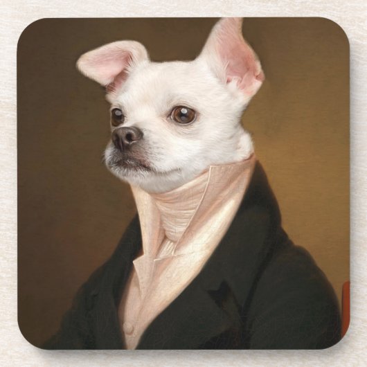 Niedliche Kleintiere | Royal Chihuahua Portrait Getränkeuntersetzer (Vorderseite)