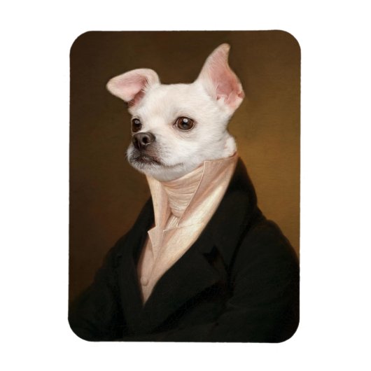 Niedliche Kleintiere | Royal Chihuahua Portrait Magnet (Vertikal)