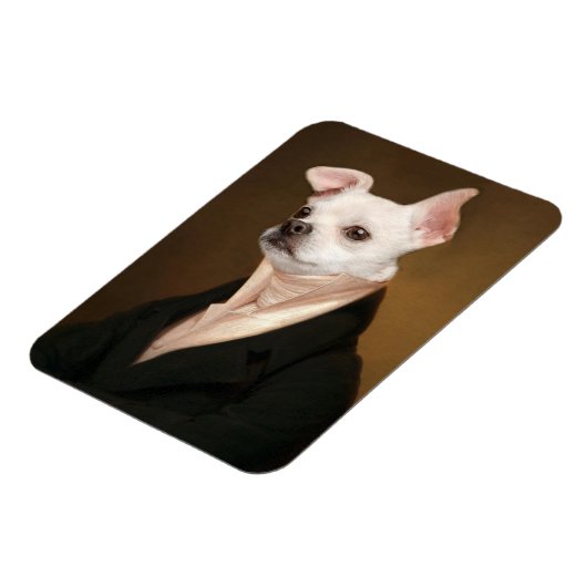 Niedliche Kleintiere | Royal Chihuahua Portrait Magnet (Linke Seite)