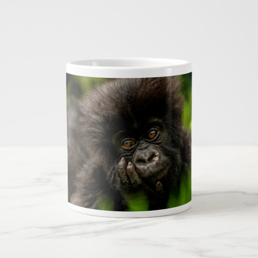 Niedliche Kleintiere | Säugling Gorilla Jumbo-Tasse (Vorderseite)