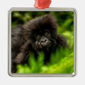 Niedliche Kleintiere | Säugling Gorilla Ornament Aus Metall (Vorne)