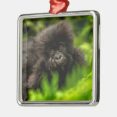Niedliche Kleintiere | Säugling Gorilla Ornament Aus Metall (Links)