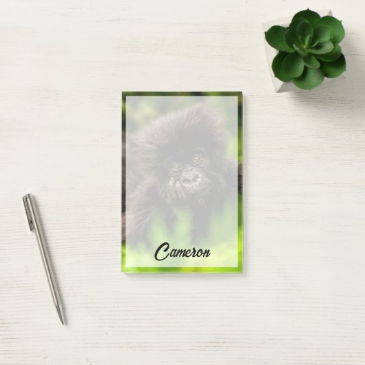Niedliche Kleintiere | Säugling Gorilla Post-it Klebezettel (Büro)