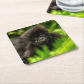 Niedliche Kleintiere | Säugling Gorilla Rechteckiger Pappuntersetzer (angewinkelt)