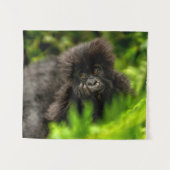 Niedliche Kleintiere | Säugling Gorilla Wandteppich (Vorderseite (Horizontal))