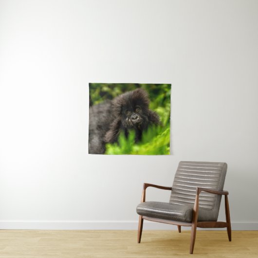 Niedliche Kleintiere | Säugling Gorilla Wandteppich (Beispiel (Horizontal))