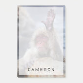 Niedliche Kleintiere | Schneeaffe Post-it Klebezettel (Vorderseite)