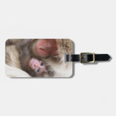 Niedliche Kleintiere | Schneelaffe Gepäckanhänger (Vorderseite horizontal)