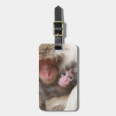 Niedliche Kleintiere | Schneelaffe Gepäckanhänger (Vorderseite vertikal)
