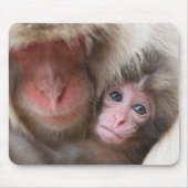 Niedliche Kleintiere | Schneelaffe Mousepad (Vorne)