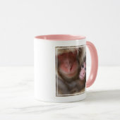 Niedliche Kleintiere | Schneelaffe Tasse (VorderseiteRechts)