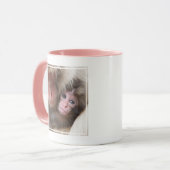 Niedliche Kleintiere | Schneelaffe Tasse (Vorderseite Links)