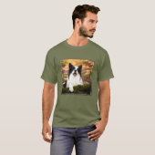 Niedliche Kleintiere | Schwarz-Weiß-Border-Collie T-Shirt (Vorne ganz)