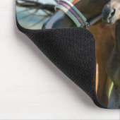 Niedliche Kleintiere | Schwarzer Fohlen mit Mama Mousepad (Ecke)