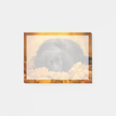 Niedliche Kleintiere | Schwarzer Spanierwelpen Post-it Klebezettel (Vorderseite)