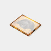 Niedliche Kleintiere | Schwarzer Spanierwelpen Post-it Klebezettel (angewinkelt)