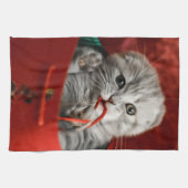 Niedliche Kleintiere | Scottish Fold Kitten Geschirrtuch (Horizontal)