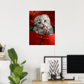 Niedliche Kleintiere | Scottish Fold Kitten Poster (Heimbüro)