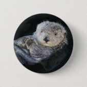 Niedliche Kleintiere | Sea Otter Floating Button (Vorderseite)
